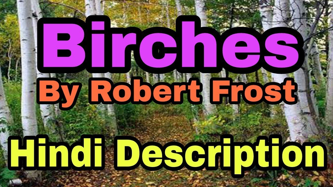 Birches Poem by Robert Frost in Hindi Description, for LTgrade