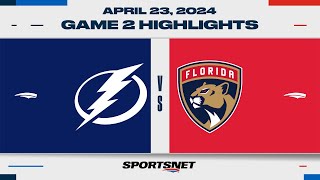 NHL Game 2 Highlights | Lightning vs. Panthers  April 23, 2024