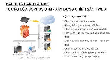 [ATMMT-TH] | LAB-05 | Thiết lập mô hình tường lửa Sophos UTM (Xây dựng chính sách Web)