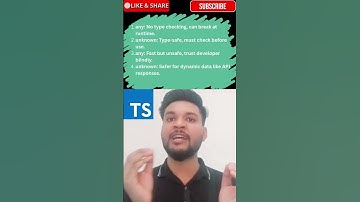 Any vs Unknown in TypeScript in 60 seconds 🔥 | BEST TypeScript Interview Question By Vishal Yadav