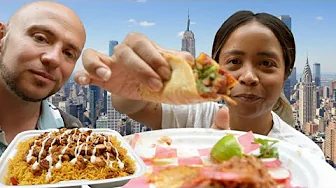 $50 Street Food Challenge in NYC’s Most Touristy Area (Worth It?)