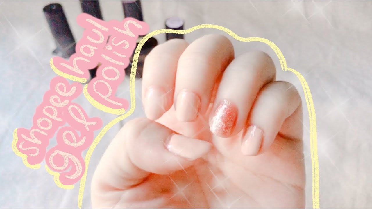 shopee haul & try on nail gel polish | shopee indonesia