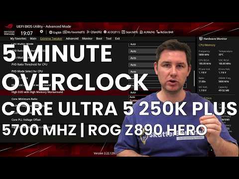 5 Minute Overclock: Core Ultra 5 250K Plus to 5700 MHz