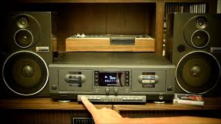 TECHNiCS SB-F6 Speakers Made in Japan / PHILIPS FC 931 Double Cassette Deck