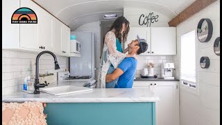 Retro Themed Raised Roof School Bus Conversion - Apartment On Wheels