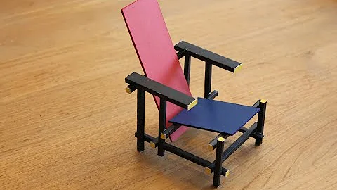 Rietveld: red and blue chair