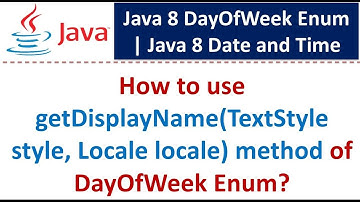 How to use getDisplayName(TextStyle style, Locale locale) method of DayOfWeek Enum?
