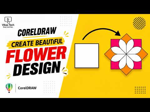How to Create Floral Geometric Design in CorelDRAW #coreldraw #graphicdesign #design