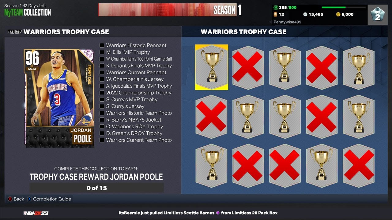 NBA 2K23  2KDB Trophy Case Reward MyTeam Collection