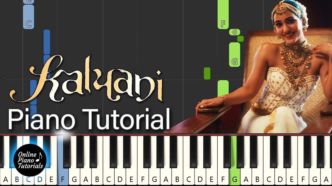 Kalyani Piano Tutorial | ARJN KDS FIFTY4 RONN SHREYA GHOSHAL | Free MIDI | Malayalam / Hindi Song