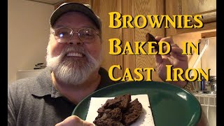 Brownies Baked in Cast Iron