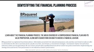 Demystifying the Financial Planning Process.