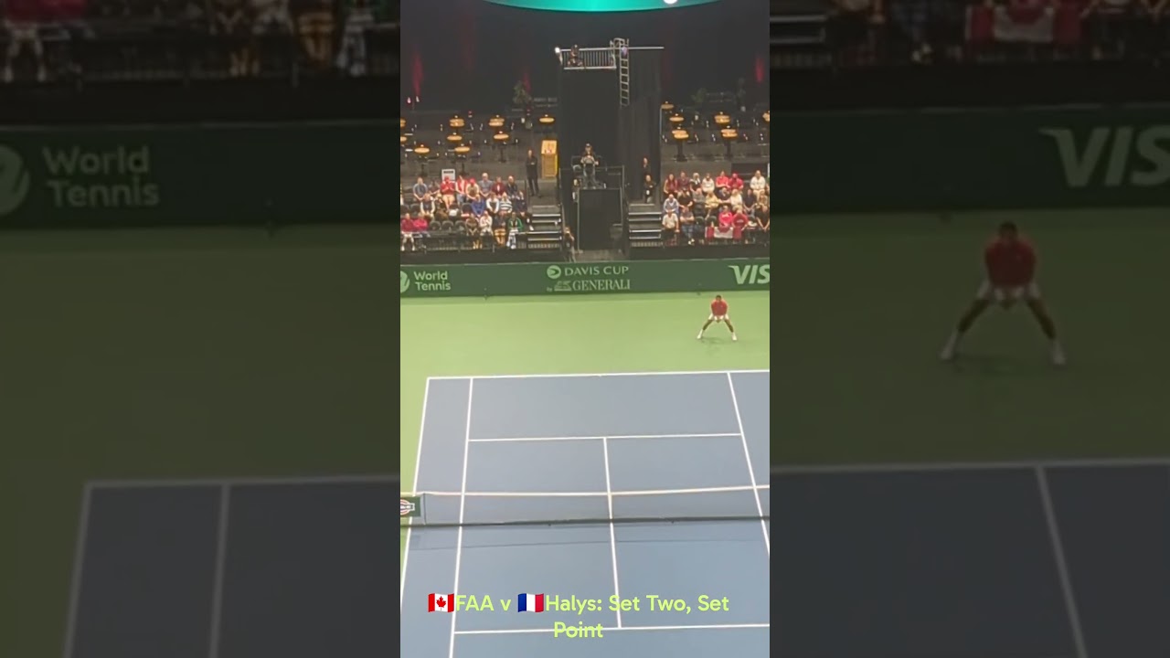 DavisCup / CoupeDavis: #FAA vs #Halys, Set 2, Set Point, #Canada #France #Tennis