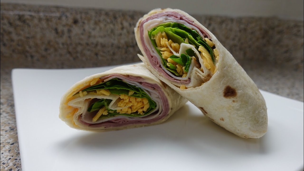 Roast Beef and Turkey Sandwich Wrap Quick Lunch YouTube