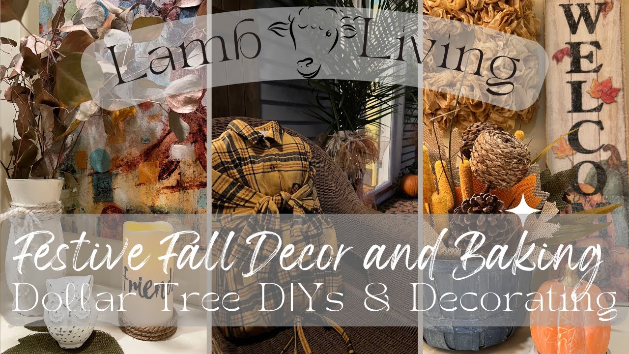Festive Fall Decor and Baking/Dollar Tree DIYs & Decorating YouTube