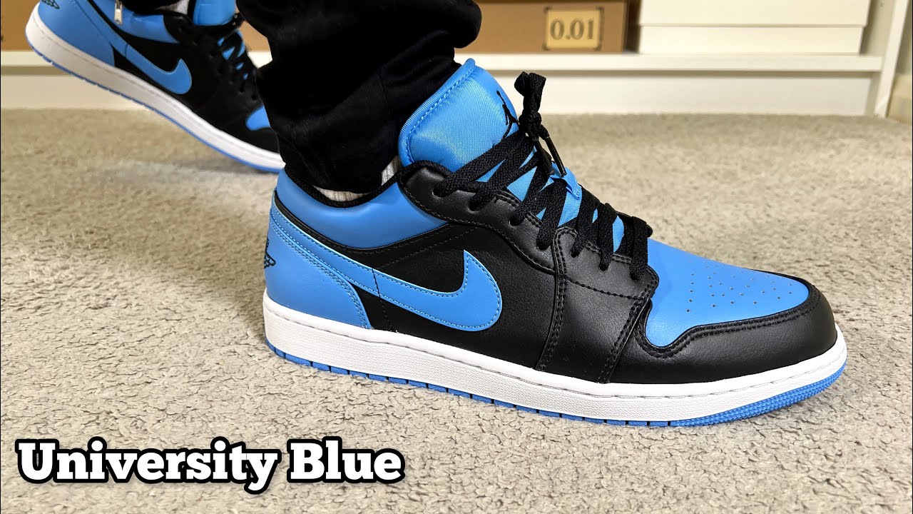 EARLY REVIEW! Jordan 1 Low University Blue Review & On Feet! - YouTube