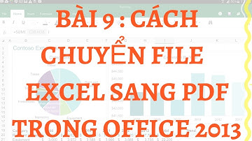 9. Bài 9 : Học excel cơ bản online cấp tốc | Cách chuyển file excel sang pdf trong office 2013