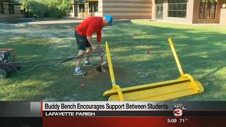 Buddy Benches being installed in Lafayette