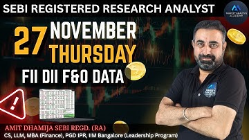 FII DII F&O Data  Nifty Banknifty Sensex Expiry Prediction for Tomorrow Thursday 27th November 2025