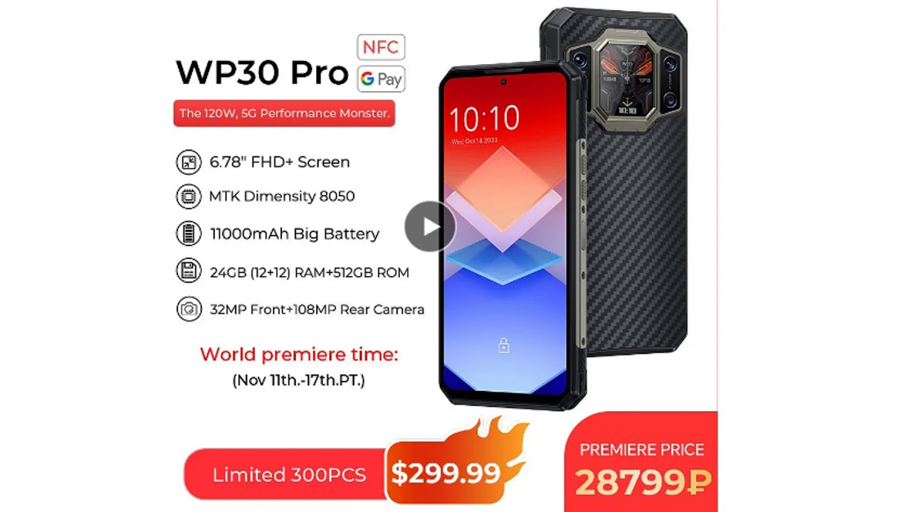 Oukitel WP30 Pro 5G World's 1st 120W Rugged Phone with Impressive Specs •  DealsNowToday