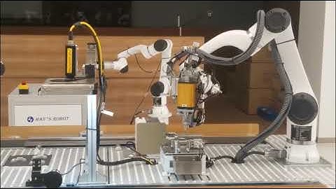 Elfin #cobots working with mobile robots—#Vision Application!