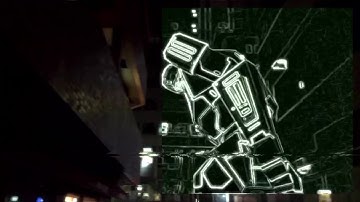 [ARKit] Optical camouflage droid at night city