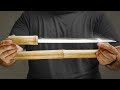 Creating an Unrealistically Sharp Knife from a Piece of Metal and Bamboo