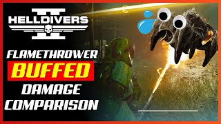 After Patch Damage Comparison and Loadout | Buffed Flamethrower is Amazing! Helldivers 2