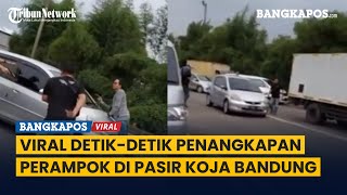 Viral Video Detik-detik Penangkapan Perampok di Tol Pasir Koja Bandung