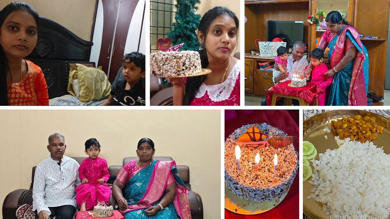 Ma Pedha Babu Funny Reaction 😂 Cake Cut Time Lo Nidra! | Late Ga Upload Chesina New Year Memories