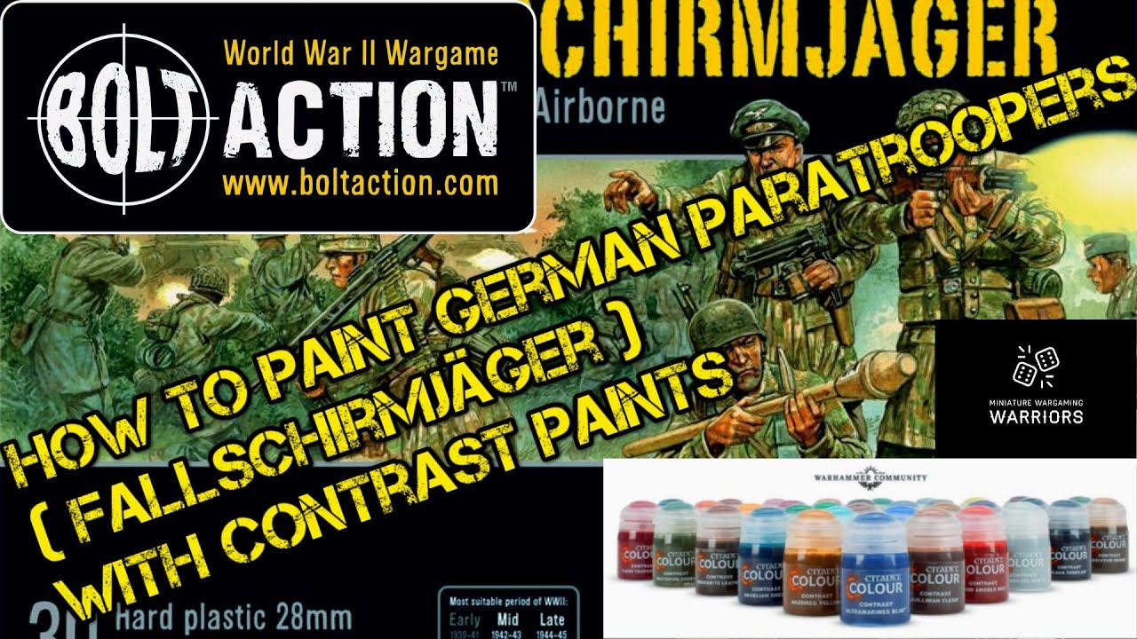 How To Paint German Paratroopers ( Fallschirmjäger ) With Contrast Paints YouTube
