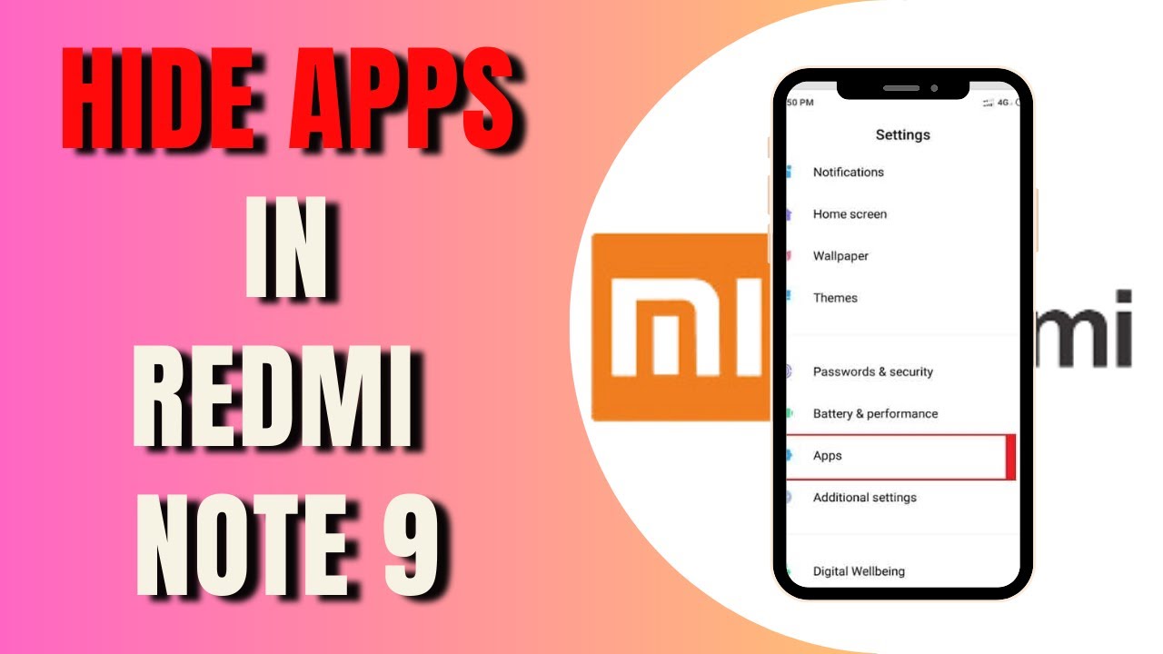 How To Hide Apps In Redmi Note 9 YouTube
