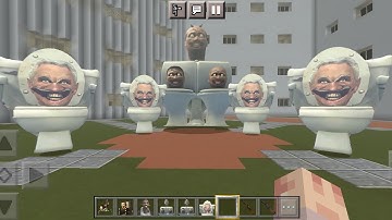 Grandfather Skibidi Toilet and Triple Giant Skibidi Toilet Nextbots | MCPE | Skibidi Toilet Addon