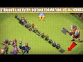 Impossible straight line defense formation challenge vs max heroes  clash of clans