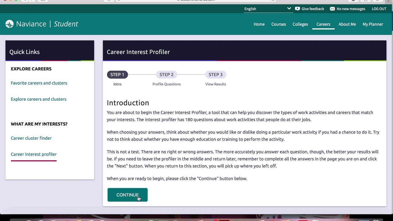 Naviance Career Interest Profiler YouTube Naviance Career Interest Profiler YouTube