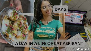 DAY 2 IN A LIFE OF CAT ASPIRANT | STUDY VLOG⭐| nonEngineer