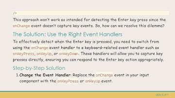How to Fix Material UI Input Not Detecting the Enter Key Press