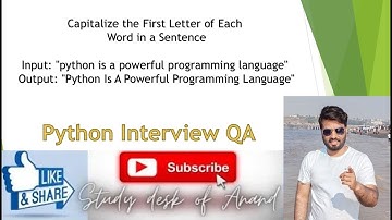 Capitalize the First Letter of Each Word in a Sentence