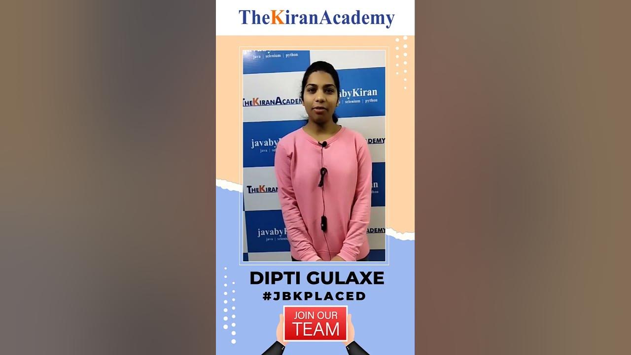 Student success video on selection the kiran academy youtube