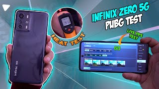 Infinix Zero 5G PUBG Test | Gaming Review | Gyro with Live FPS Meter, Heating & Battery Drain Test🔥