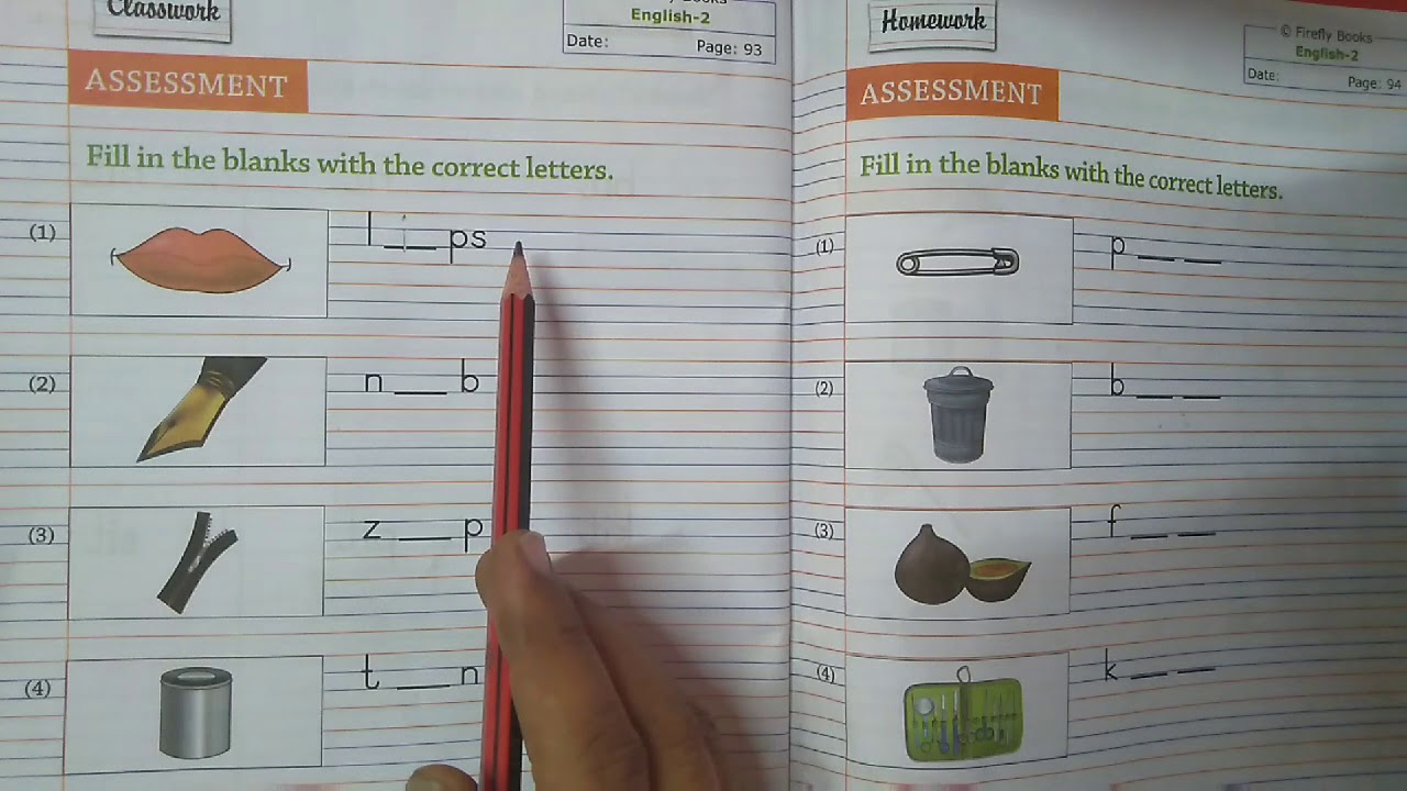 fill in the blanks with the correct letter - YouTube