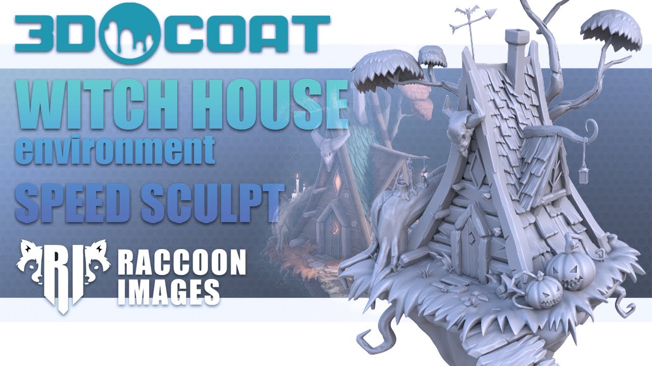 Witch House || stylized environment || from 2D to 3D || speed sculpt || 3D Coat work