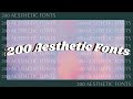 ⚡200 aesthetic fonts for editing 🌠 | 2021