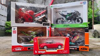 Unboxing of Model Motorcycles Kawasaki Ninja H2R, Aprilia RSV4 R, KTM 1190 RC8 R, Honda CBR 1100XX