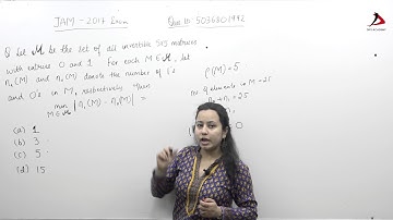 2017 IIT Jam mathematics Solution Q ID 5036801992( Dips Academy )