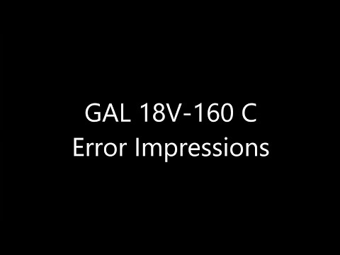 GAL 18V 160 C Error Impressions