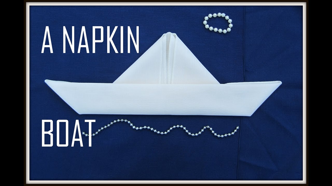 blue sailboat napkin
