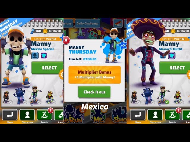 Manny Mexico Special And Mystery Boxes Opening - Subway Surfers