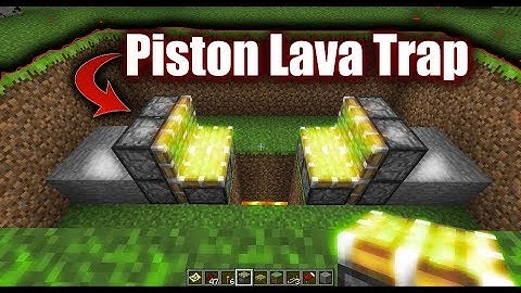 Minecraft Lava Trap Tutorial With Redstone and Pistons