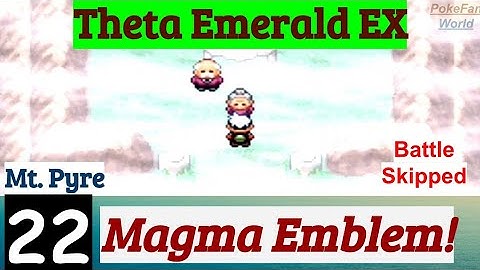 Pokemon Theta Emerald EX Part 22 Exploring Mt. Pyre & Got Magma Emblem | GBA Rom Hack